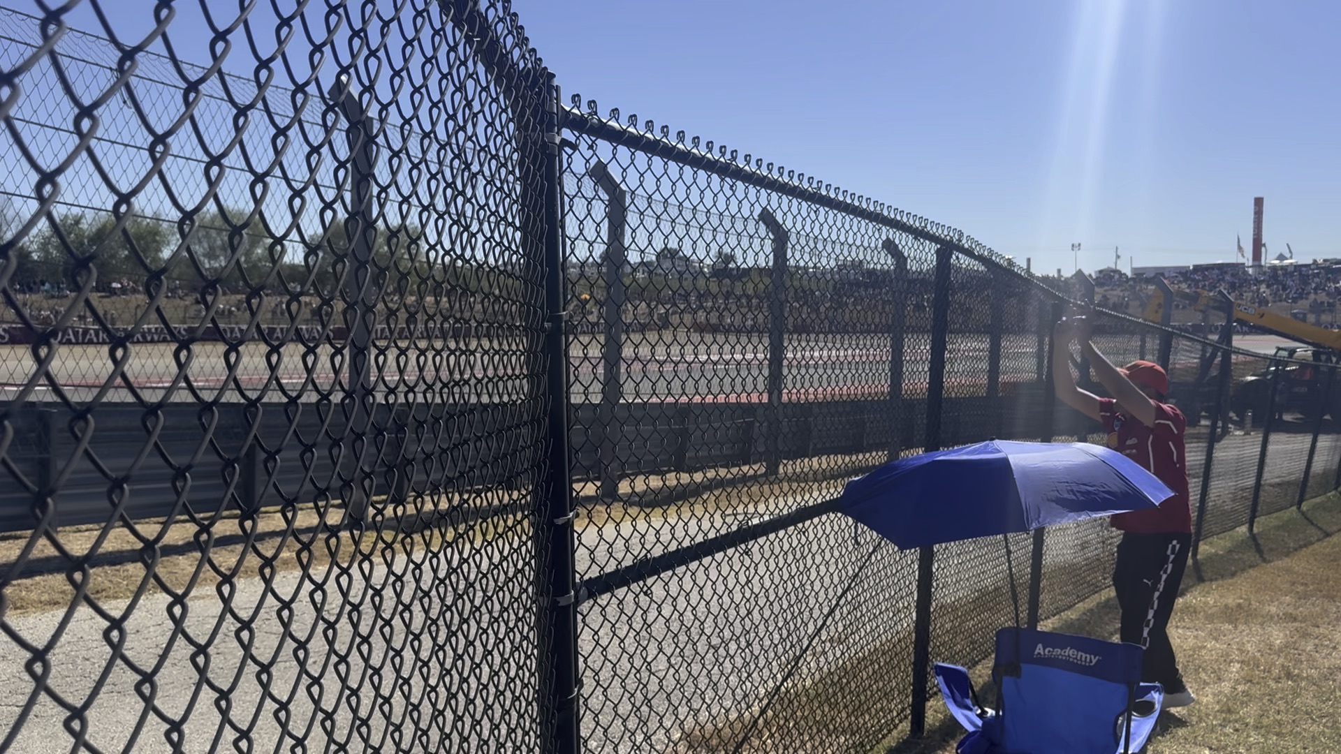 Chain link temporary fence panels on a construction site in Macclenny